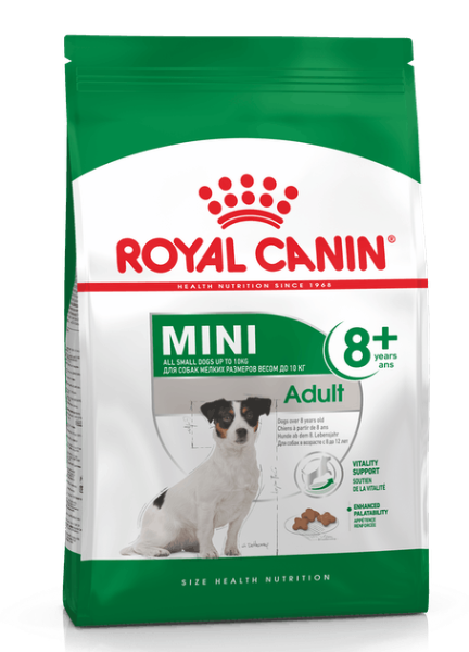 Корм для собак Royal Canin Mini Adult 8+ (для собак мелких пород старше 8 лет)